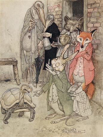 (RACKHAM, ARTHUR.) Aesop. Fables dEsope.